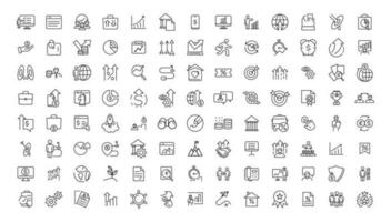 Growth and success line icons collection. Big UI icon set in a flat design. Thin outline icons pack. vector