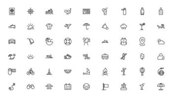 Travel icons set. Tourism simple icon collection vector