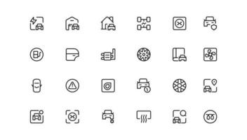 Auto service, car repair icon set. Car service and garage.  repair, maintenance, inspection, parts, units, elements. vector