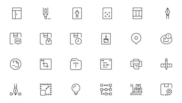 negocio y marketing, programación, datos gestión, Internet conexión, social red, informática, información. Delgado línea azul íconos colocar. plano vector ilustración