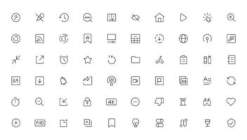 Pixel Perfect. Basic User Interface Essential Set. Line Outline Icons. For App, Web, Print. Editable Stroke. Pixel Stroke Wide with Round Cap and Round Corner vector