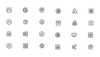 Social Media icon for all types company and advertising agency and graphic design project, Best icons for any design vector
