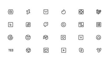 Social Media icon for all types company and advertising agency and graphic design project, Best icons for any design vector