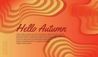 Abstract liquid autumn background. Colorful geometric shapes with fall colors. Orange and red leaves in a modern fluid shape. Ideal autumn backdrop or web banner. vector