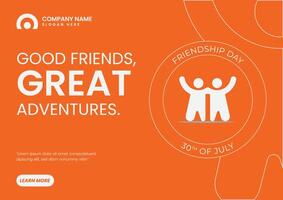 Friendship Day Social Media Banner Design Template vector