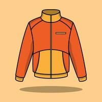 The Illustration of Orange Sport Jacket vector