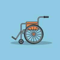 The Illustration of Wheel Chair vector