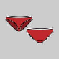 The Illustration of Red Underwear vector