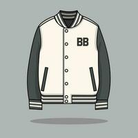 el ilustración de negro béisbol chaqueta vector