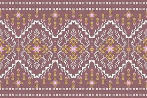 Cross Stitch Pixel Pattern. Ethnic Patterns. Abstract art. Design for carpet, wallpaper, clothing, textile, pillow, curtain, bedsheet, table runners. Vintage Style. Vector illustration.