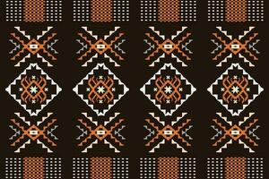 Cross Stitch Pixel Pattern. Ethnic Patterns. Abstract art. Design for carpet, wallpaper, clothing, textile, pillow, curtain, bedsheet, table runners. Vintage Style. Vector illustration.
