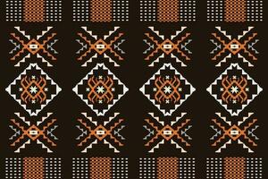 Cross Stitch Pixel Pattern. Ethnic Patterns. Abstract art. Design for carpet, wallpaper, clothing, textile, pillow, curtain, bedsheet, table runners. Vintage Style. Vector illustration.