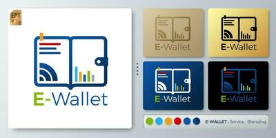 Electronic wallet vector illustration Logo design. Blank name for insert your Branding. Designed with examples for all kinds of applications. You can used for company, indentity, payment service.