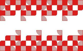 Red and white abstract pattern background with white space vector