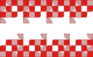 Red and white abstract pattern background with white space vector