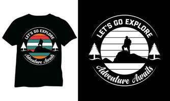 lets go explore adventure awaits eps vector design