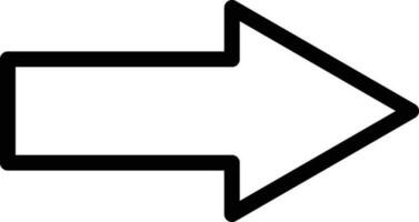 line arrow icon vector isolated on white background . right arrow icon
