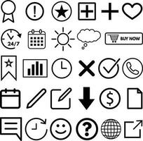 29 Universal Icons For Web and Phone isolated on white background. Vector illustration