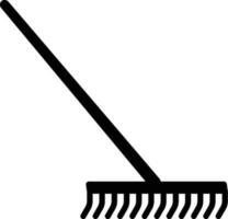 Garden rake icon vector isolated on white background