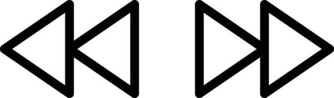 previous and next play button icons .forward and previous icons . vector illustration