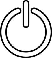 Power icon Vector outline isolated on white background. Shut down icon . Turn off icon