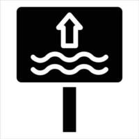 river sign in flat design style vector