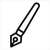 fountain pen in flat design style vector