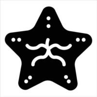 estrella de mar en plano diseño estilo vector