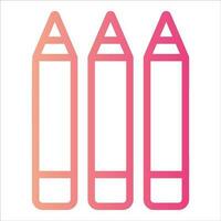 pencils in flat design style vector