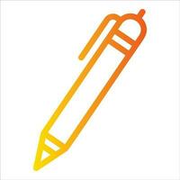 pen in flat design style vector