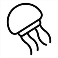 jellyfish in flat design style vector