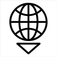 globe in flat design style vector