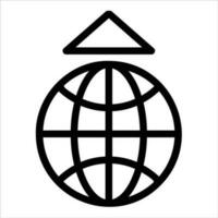 globe in flat design style vector