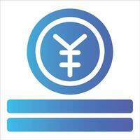 yen in flat design style vector