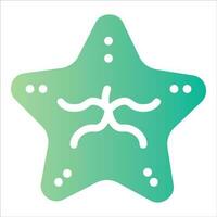 starfish in flat design style vector