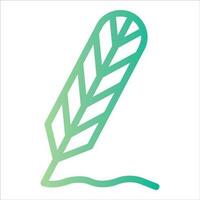 feather in flat design style vector