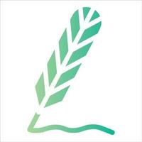 feather in flat design style vector