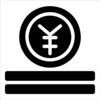 yen in flat design style vector