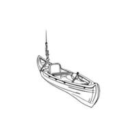 nice drawing of sailboat vector