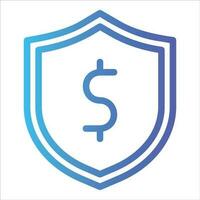 shield in flat design style vector