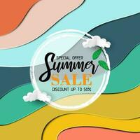 Abstract summer sale bakground for banner, and brochure or social media post vector