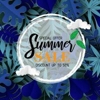 Abstract summer sale bakground for banner, and brochure or social media post vector