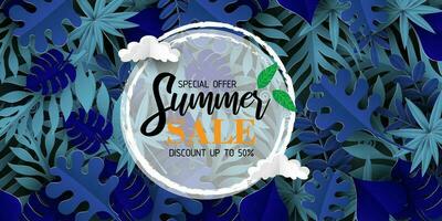 Abstract summer sale bakground for banner, and brochure or social media post vector