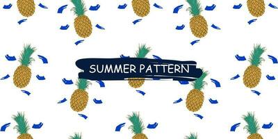 unique abstract summer pineapple fruits seamless pattern background vector