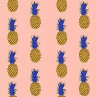 unique abstract summer pineapple fruits seamless pattern background vector