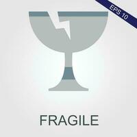 fragile flat icons eps file vector