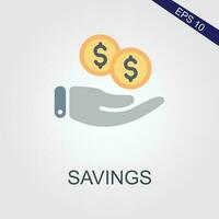 savings flat icons eps file vector