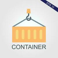 container flat icons eps file vector