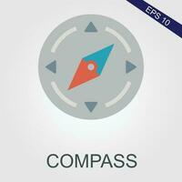 Compass flat icons eps file vector