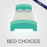 bed choice flat icons eps file vector